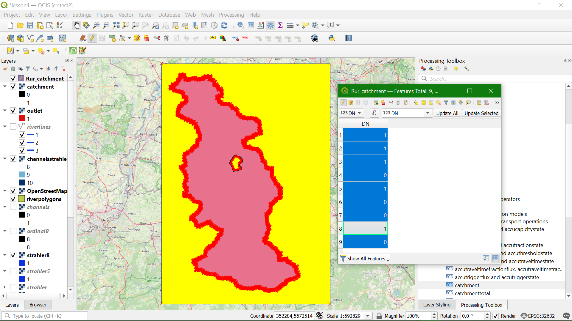 Tutorial Stream and Catchment Delineation using PCRaster in QGIS